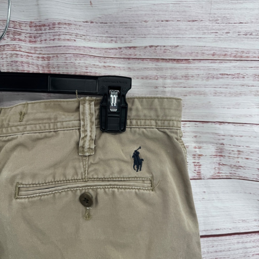 Polo Ralph Lauren Shorts Size Mens 32 Relaxed Fit Khaki Chino Cotton Twill Pony - Picture 5 of 10